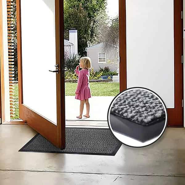 Grey Black Heavy Duty Barrier Mats Non Slip Rubber Mat Hard Wearing Indoor And Outdoor