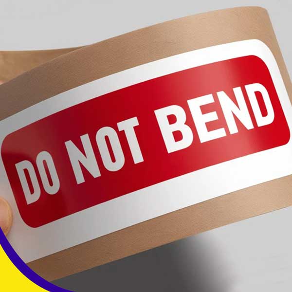 Self Adhesive Label “Do Not Bend”